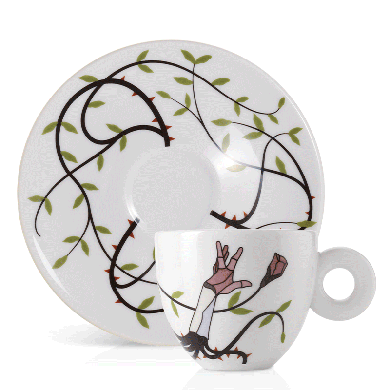 Set of 2 cappuccino cups - the illy Art Collection for the 2022 Biennale